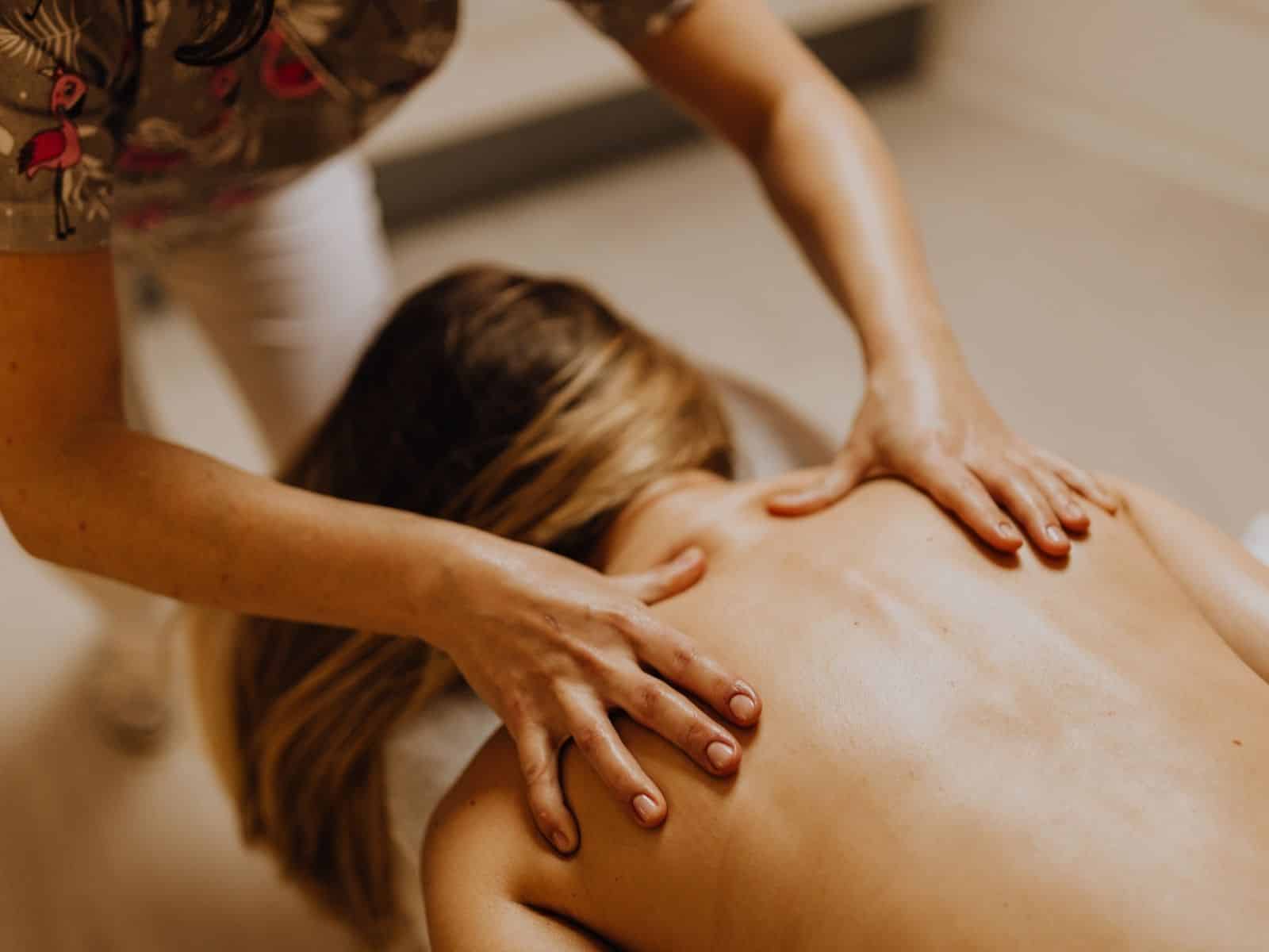 Luxury massage therapy treatment at The Knotstop wellness spa in San Diego